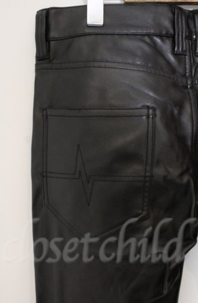 画像4: NO ID. BLACK / シンセティックレザーウォームスキニーパンツ 2 ブラック T-25-12-13-015-NO-pa-YM-ZT1213P (4)