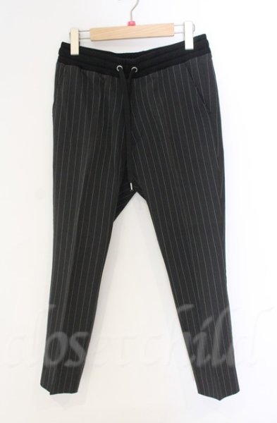 画像1: NO ID. / TRストレッチアンクルトラウザーズパンツ 1 ブラック T-25-12-13-020-NO-pa-YM-ZT1213P (1)