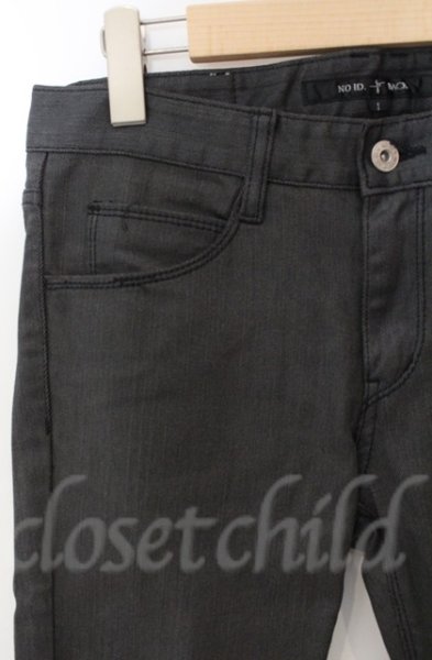 画像2: NO ID. / ウォッシュド加工ストレッチスキニーデニムパンツ 1 ブラック T-25-12-13-022-NO-pa-YM-ZT1213P (2)