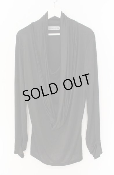 画像1: BUFFALO BOBS / ドレープネックスムースカットソー 2 ブラック O-25-12-16-026-BU-to-YM-ZT1216Q (1)