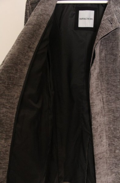 画像3: BUFFALO BOBS / SCALA(スカラ)スタンドカラーコート 1-2 グレー O-25-12-16-003-BU-ou-YM-ZT1216Q (3)