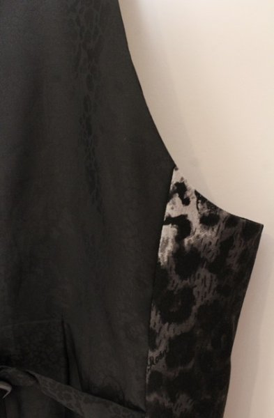 画像4: Roen / レオパードレイヤードジレベスト 44 ブラック O-25-12-16-028-Ro-to-YM-ZT1216Q (4)