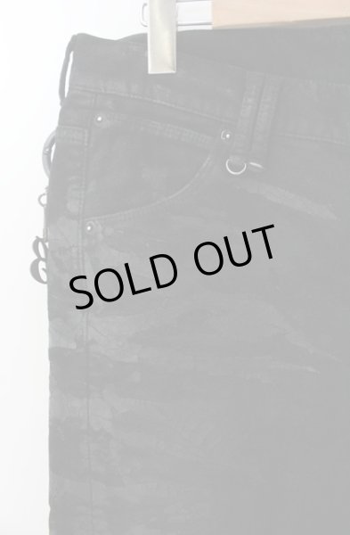 画像2: BUFFALO BOBS / クラックコーティングストレッチデニムパンツ 1 ブラック O-25-12-16-034-BU-pa-YM-ZT1216Q (2)