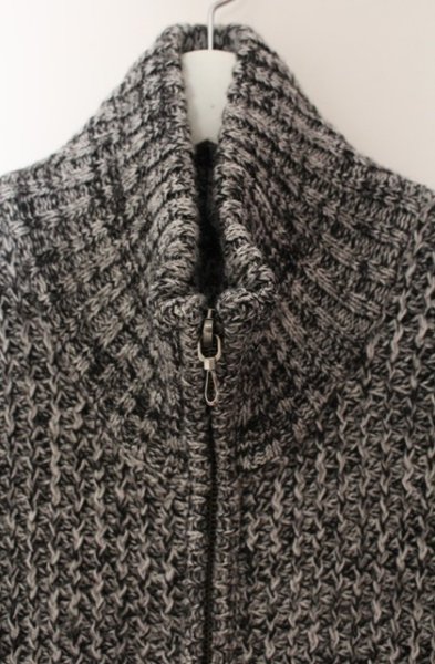 画像2: FUGA / スタンドネックニットジャケット 44 グレー O-25-12-16-004-FU-to-YM-ZT1216Q (2)