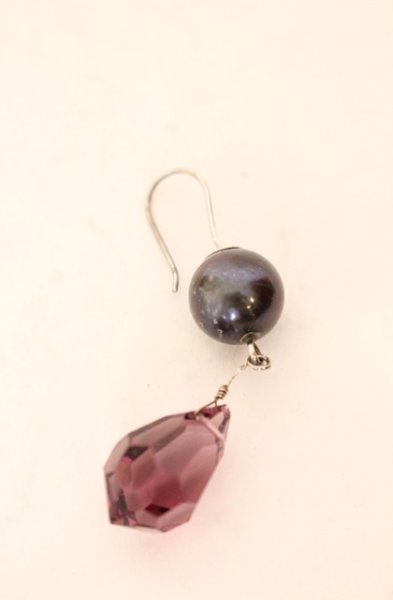 画像1: gunda / DROP PI ピアス  ピンクｘブラック T-25-12-16-045-gu-ac-YM-ZT (1)