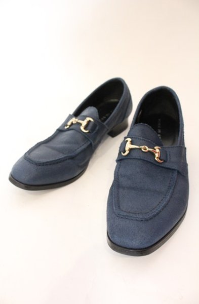 画像1: GOSTAR DE FUGA / スウェードビットローファー 42（約26.5cm） ブルー O-25-12-16-052-GO-sho-YM-ZT1216R (1)