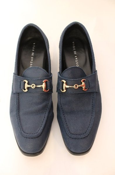 画像2: GOSTAR DE FUGA / スウェードビットローファー 42（約26.5cm） ブルー O-25-12-16-052-GO-sho-YM-ZT1216R (2)