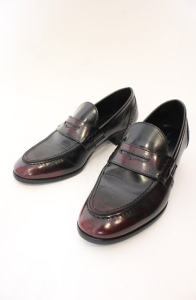 画像1: GOSTAR DE FUGA / グラデーションレザーローファー 42（約26.5cm） レッド O-25-12-16-053-GO-sho-YM-ZT1216R (1)