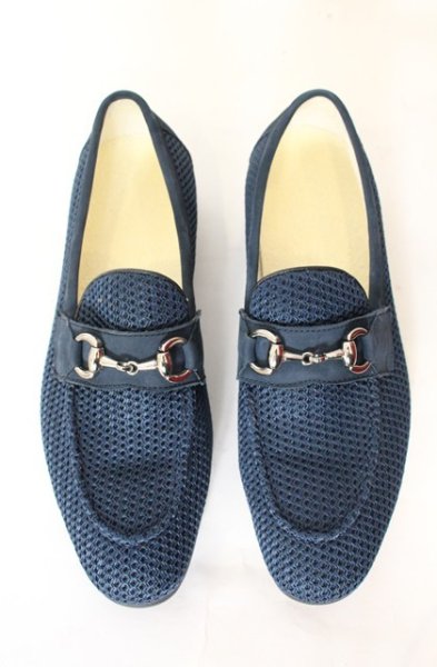 画像2: GOSTAR DE FUGA / ニットビットローファー 42（約26.5cm ブルー O-25-12-16-056-GO-sho-YM-ZT1216R (2)