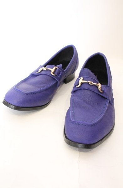 画像1: GOSTAR DE FUGA / スウェードビットローファー 42（約26.5cm） ブルー O-25-12-16-057-GO-sho-YM-ZT1216R (1)