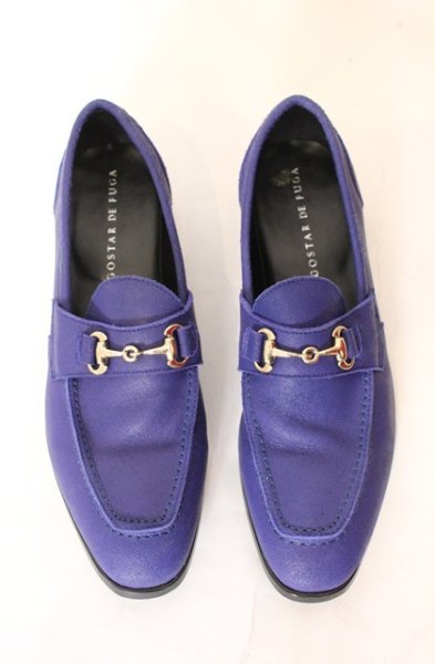 画像2: GOSTAR DE FUGA / スウェードビットローファー 42（約26.5cm） ブルー O-25-12-16-057-GO-sho-YM-ZT1216R (2)