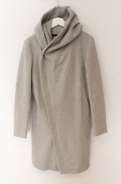 画像2: GOSTAR DE FUGA / メルトンラップコート 46 グレー O-25-12-16-006-GO-ou-YM-ZT1216Q (2)