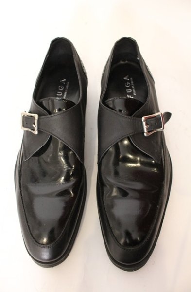 画像2: FUGA / レザーモンクストラップシューズ 42（約26.5cm） ブラック O-25-12-16-064-FU-sho-YM-ZT1216R (2)