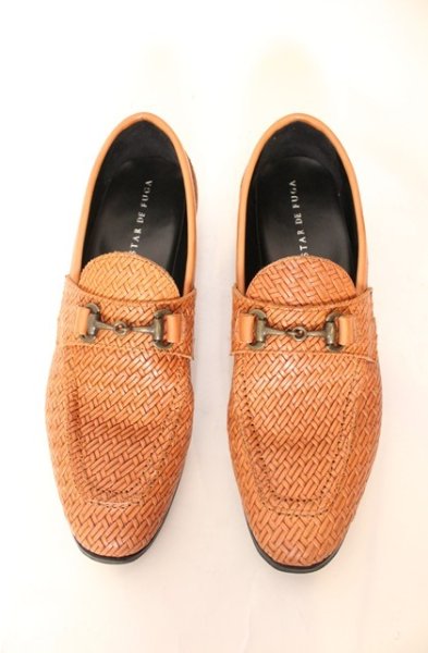 画像2: GOSTAR DE FUGA / 編み込みビットローファー 42（約26.5cm） ブラウン O-25-12-16-065-GO-sho-YM-ZT1216R (2)