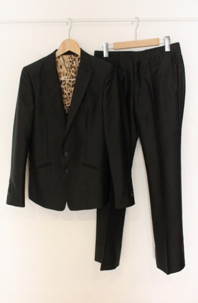 画像1: BUFFALO BOBS / シャイニーピークドラペル2Bスーツ 1 ブラック O-25-12-16-009-BU-ja-YM-ZT1216Q (1)