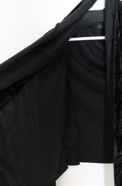 画像2: MIDAS / ベルベットロングスリーブカーディガン  ブラック O-25-12-16-013-MI-to-YM-ZT1216Q (2)