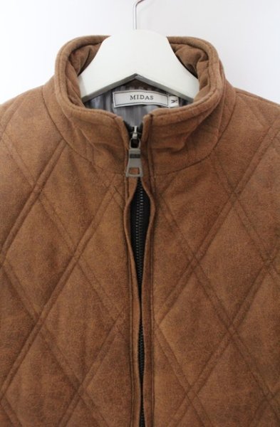 画像2: MIDAS / スタンドネックキルティング中綿ブルゾンジャケット M ブラウン O-25-12-16-002-MI-ou-YM-ZT1216Q (2)