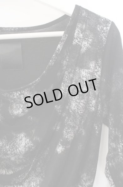 画像2: MIDAS / ドレープレイヤードカットソー 1 ブラックｘシルバー O-25-12-16-015-MI-to-YM-ZT1216Q (2)