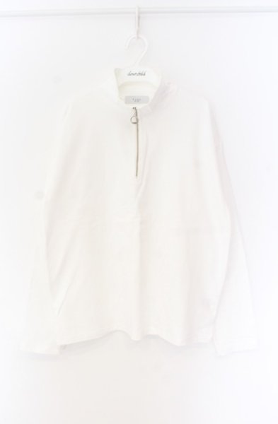 画像1: FUGA / ハーフZIP長袖カットソー 44 ホワイト O-25-12-16-018-FU-to-YM-ZT1216Q (1)