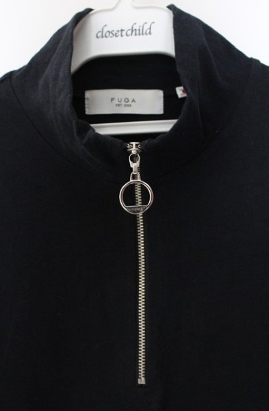 画像2: FUGA / ハーフZIP長袖カットソー 44 ブラック O-25-12-16-019-FU-to-YM-ZT1216Q (2)