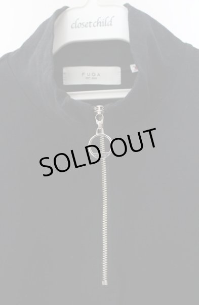 画像2: FUGA / ハーフZIP長袖カットソー 44 ブラック O-25-12-16-019-FU-to-YM-ZT331 (2)