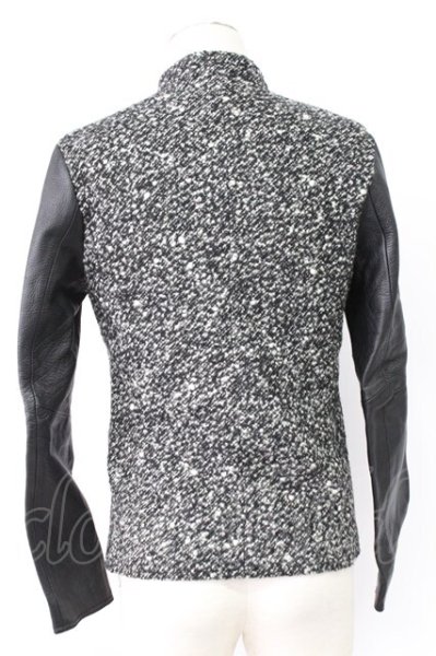 画像2: FUGA / Emperor レザー切替ジャケット 44 ミックスｘブラック T-25-12-19-019-FU-ja-YM-ZT (2)