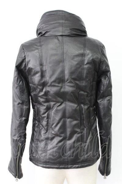 画像2: CIVARIZE / ゴートレザー宇宙襟ダウンジャケット 44 ブラック T-25-12-19-020-CI-ou-YM-ZT (2)