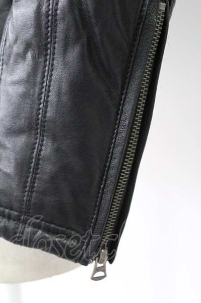 画像5: CIVARIZE / ゴートレザー宇宙襟ダウンジャケット 44 ブラック T-25-12-19-020-CI-ou-YM-ZT (5)