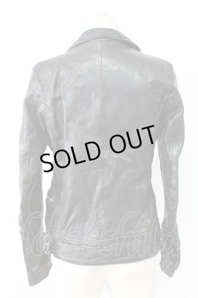 画像2: FUGA / EXISTENCIA ラムレザーダブルライダースジャケット 44 ブラック T-25-12-19-021-FU-ou-YM-ZT (2)