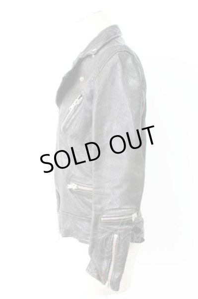 画像3: FUGA / EXISTENCIA ラムレザーダブルライダースジャケット 44 ブラック T-25-12-19-021-FU-ou-YM-ZT (3)