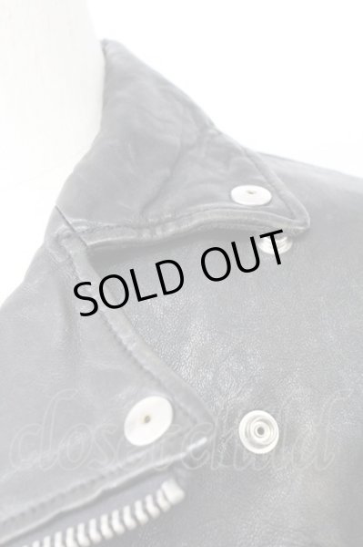 画像4: FUGA / EXISTENCIA ラムレザーダブルライダースジャケット 44 ブラック T-25-12-19-021-FU-ou-YM-ZT (4)