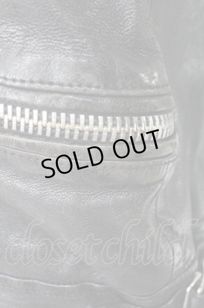 画像9: FUGA / EXISTENCIA ラムレザーダブルライダースジャケット 44 ブラック T-25-12-19-021-FU-ou-YM-ZT (9)