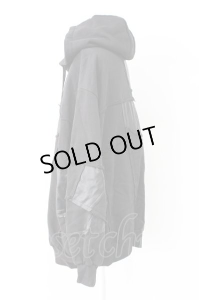 画像3: CIVARIZE / PUパッチワークZIPUPパーカー F ブラック T-25-12-19-022-CI-ou-YM-ZT-M100 (3)