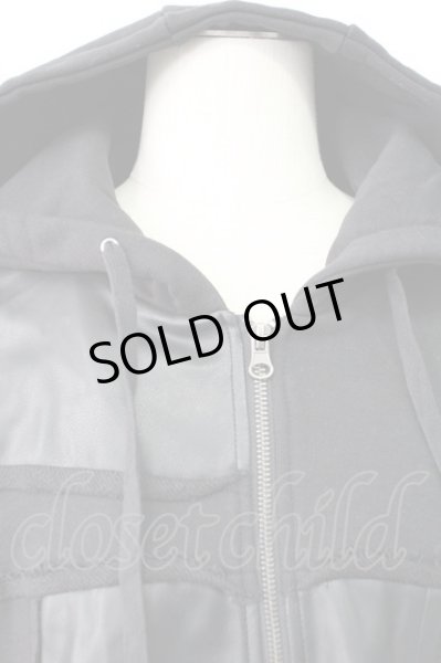 画像4: CIVARIZE / PUパッチワークZIPUPパーカー F ブラック T-25-12-19-022-CI-ou-YM-ZT-M100 (4)