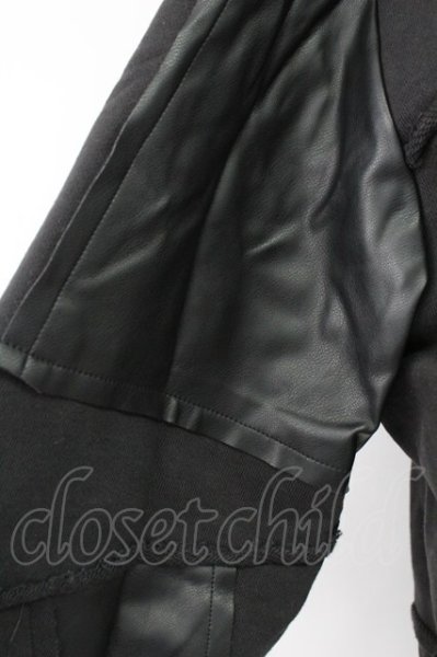 画像5: CIVARIZE / PUパッチワークZIPUPパーカー F ブラック T-25-12-19-022-CI-ou-YM-ZT (5)