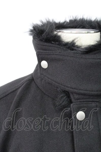 画像4: NO ID. BLACK / ハイネックエコファーライダースジャケット 2 ブラック T-25-12-19-023-NO-ou-YM-ZT (4)