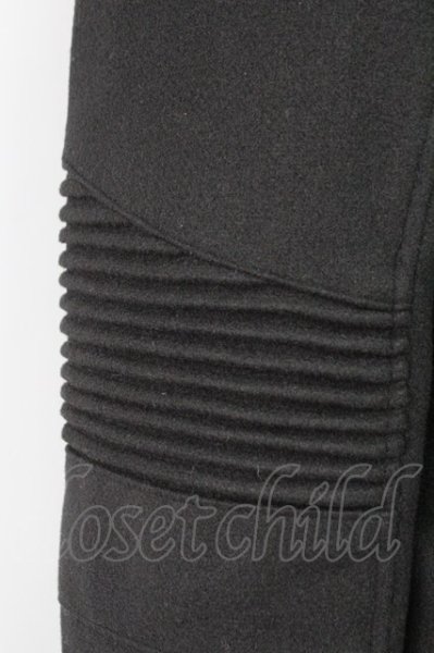 画像6: NO ID. BLACK / ハイネックエコファーライダースジャケット 2 ブラック T-25-12-19-023-NO-ou-YM-ZT (6)