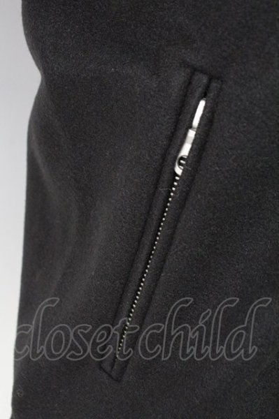 画像8: NO ID. BLACK / ハイネックエコファーライダースジャケット 2 ブラック T-25-12-19-023-NO-ou-YM-ZT (8)