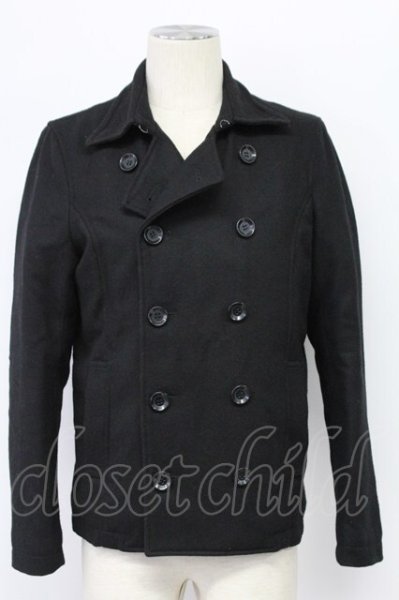 画像1: NO ID. / 中綿メルトンショートPコート 1 ブラック T-25-12-19-024-NO-ou-YM-ZT (1)