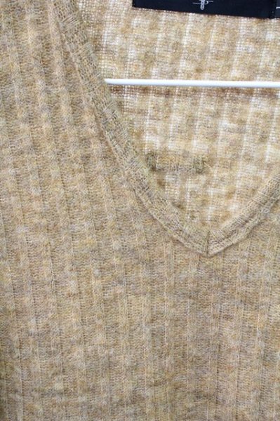 画像3: NO ID. / アクリル混Vネックリブニットソー 1 ライトブラウン T-25-12-19-003-NO-to-YM-ZT (3)