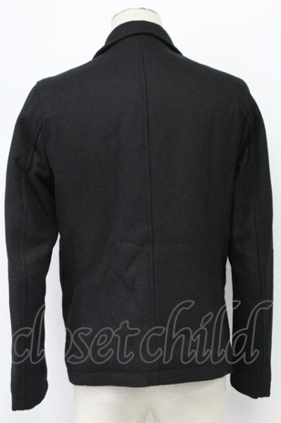 画像2: NO ID. / 中綿メルトンショートPコート 1 ブラック T-25-12-19-024-NO-ou-YM-ZT (2)