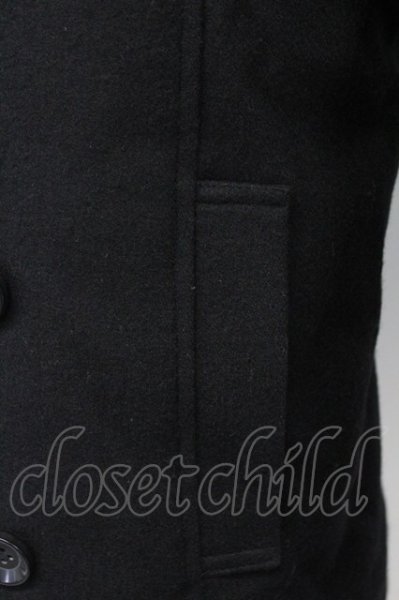 画像4: NO ID. / 中綿メルトンショートPコート 1 ブラック T-25-12-19-024-NO-ou-YM-ZT (4)