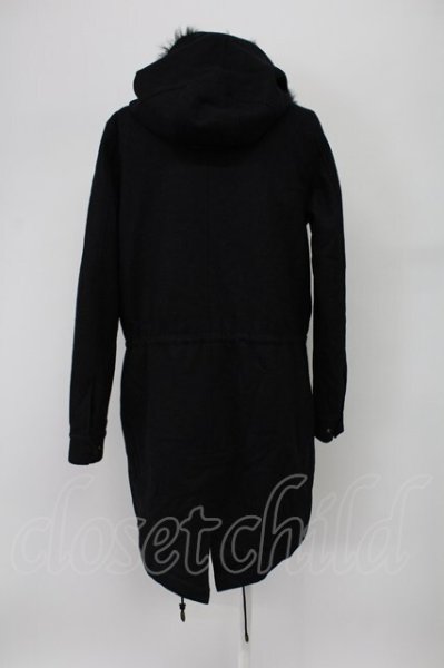 画像2: NO ID. / ウールメルトンtype M-51コート 2 ブラック T-25-12-19-025-NO-ou-YM-ZT (2)