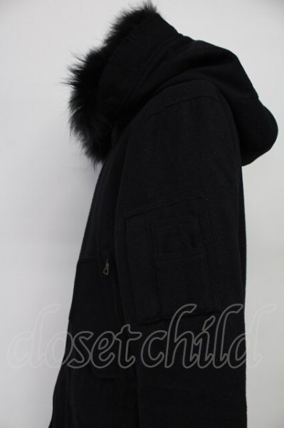 画像3: NO ID. / ウールメルトンtype M-51コート 2 ブラック T-25-12-19-025-NO-ou-YM-ZT (3)