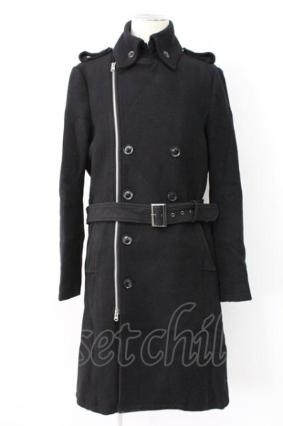 画像1: CIVARIZE / Zork ライダースデザイントレンチコート 46 ブラック T-25-12-19-027-CI-ou-YM-ZT (1)