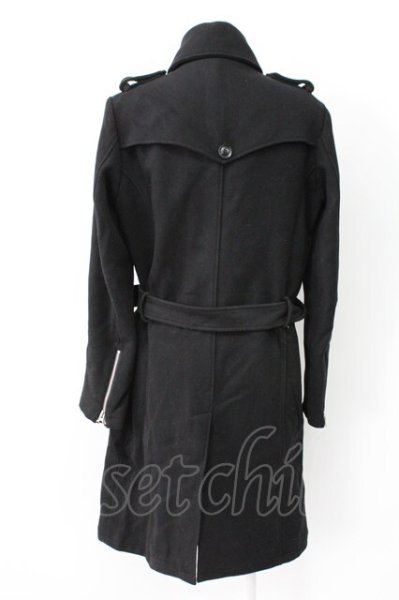 画像2: CIVARIZE / Zork ライダースデザイントレンチコート 46 ブラック T-25-12-19-027-CI-ou-YM-ZT (2)