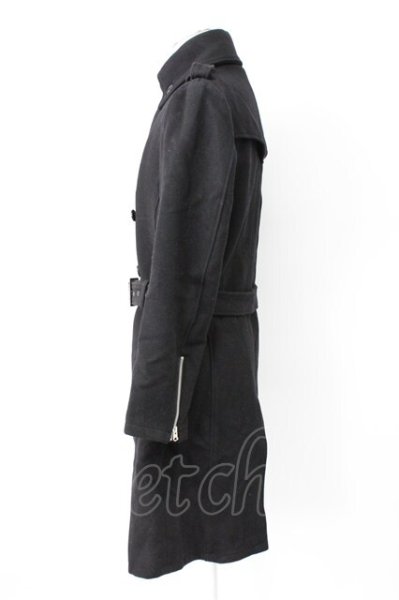 画像3: CIVARIZE / Zork ライダースデザイントレンチコート 46 ブラック T-25-12-19-027-CI-ou-YM-ZT (3)