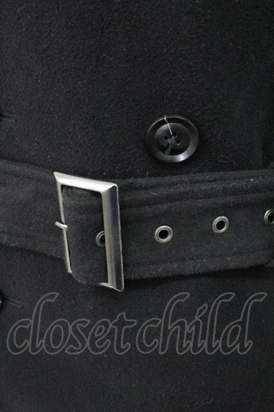 画像7: CIVARIZE / Zork ライダースデザイントレンチコート 46 ブラック T-25-12-19-027-CI-ou-YM-ZT (7)