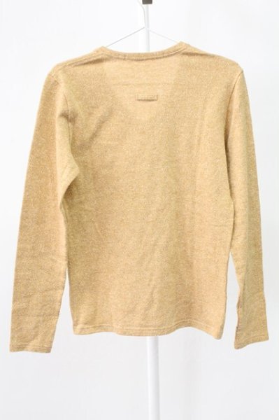 画像2: NO ID. / アクリルコットンVネックニットソー 1 ライトブラウン T-25-12-19-004-NO-to-YM-ZT (2)