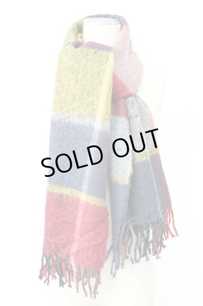 画像1: NO ID. / アクリルニットマフラー  マルチ T-25-12-19-029-NO-0-YM-ZT274 (1)